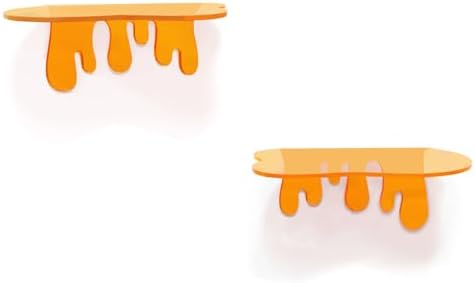 SetGame 2-Pack Acrylic Floating Wall Shelves