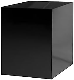 Marketing Holders Black Acrylic Display Pedestal Stand 12x12x16 Inch Cube