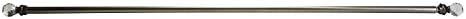Home Details 1 Inch Crystal Ball Adjustable Curtain Rod 86-120 Satin