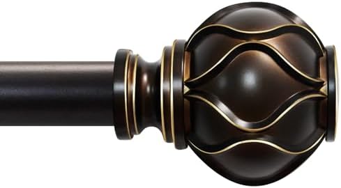 EQURROY Bronze Curtain Rod for Windows 28-48 Inches 23-4ft