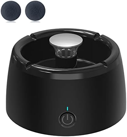 Smokeless Ashtray with Anionic Air Release Black