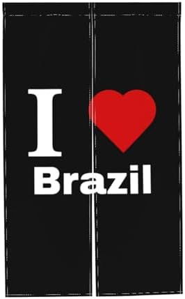 I Love Brazil Blackout Curtains for Doorways