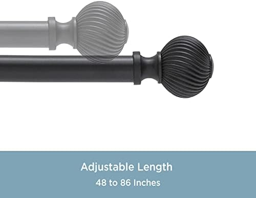 Kenney AZ71891 Vivienne Swirl Ball End Window Rod