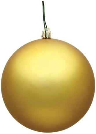 Vickerman 3 Inch Matte Gold Plastic Ball Ornament Set of 12