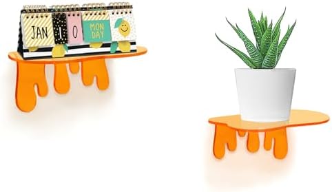 SetGame 2-Pack Acrylic Floating Wall Shelves
