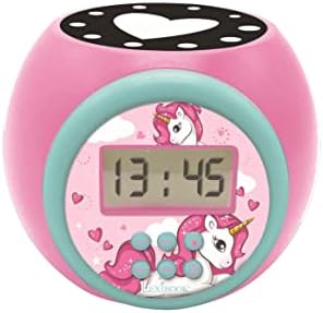 LEXiBOOK Unicorn Projector Alarm Clock with Night Light