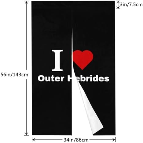 I Love Outer Hebrides Blackout Curtain 34x56in Panels