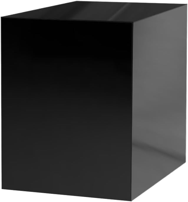 Marketing Holders Black Acrylic Display Pedestal Stand 12x12x16 Inch Cube