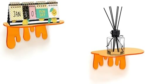 SetGame 2-Pack Acrylic Floating Wall Shelves