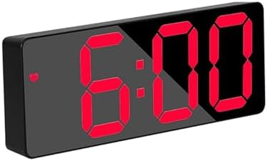 Shinekoo Red Digital Mirror Alarm Clock with LED Display