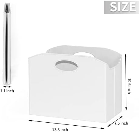 EZDeco Foldable Magazine Holder Floor PU Leather Organizer