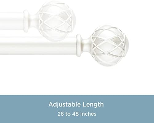 Kenney AZ71813 Decorative Window Curtain Rod with Ball Ends