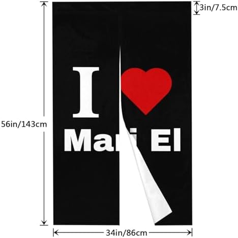 I Love Mari El Blackout Curtains 34x56in Door Panel Shading