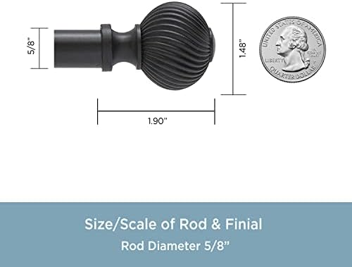 Kenney AZ71891 Vivienne Swirl Ball End Window Rod