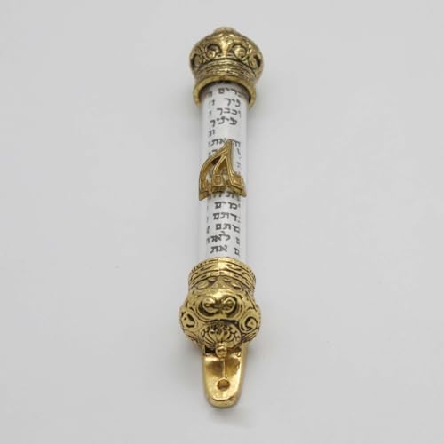 Jewish Mezuzah Scroll Metal Case 1Pcs