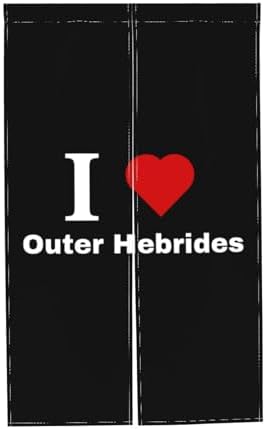 I Love Outer Hebrides Blackout Curtain 34x56in Panels