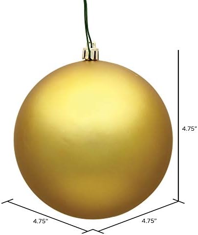 Vickerman 475 Inch Gold Matte Ball Ornament 4 Pack