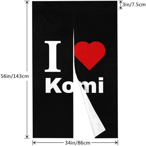 I Love Komi Blackout Curtains for Doorway 34x56in