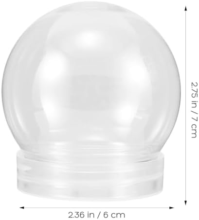 BESTOYARD 10Pcs 3-Inch Plastic Snow Globe DIY Set
