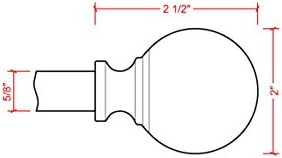 Ivilon Ball Style Curtain Rod Set 28-48 Inch Satin Nickel