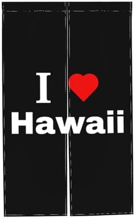 I Love Hawaii Blackout Curtains for Doorways