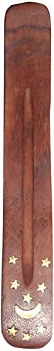 Bless International Wooden Incense Stick Holder Ash Catcher Burner 10 Inch 2 Pcs
