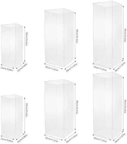 2 Pack Acrylic Pedestal Display Set for Weddings and Events
