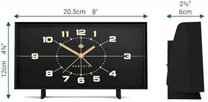 NEWGATE Wideboy Alarm Clock Rectangular Retro Black