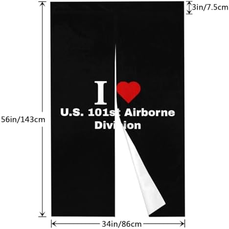I Love US 101st Airborne Division Blackout Curtains for Doorways