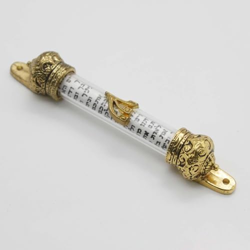 Jewish Mezuzah Scroll Metal Case 1Pcs