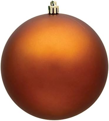 Vickerman 6 Inch Copper Shiny Ball Ornament - 4 per Bag