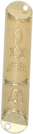 Wakauto Metal Mezuzah Scroll with Antique Design