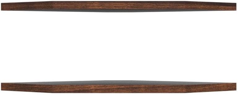 Homode Corner Shelf Wall Mount Set of 2 Rustic Brown
