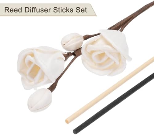 Uxcell 102Pcs Reed Diffuser Sticks Set Black Wood