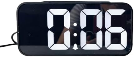 Square LED Single Alarm Clock with Snooze and USB Port