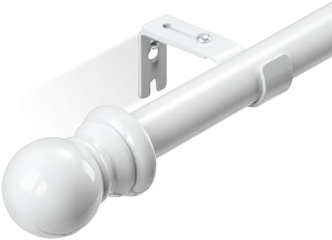 HOSKO Curtain Rod Kit 1 Inch 30-44 Inches Window