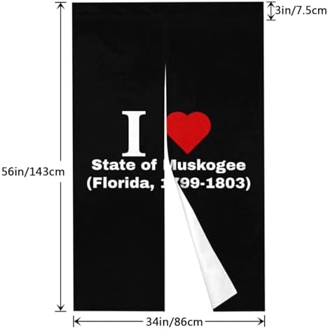 I Love State of Muskogee Blackout Curtains for Doorways