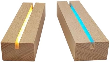 59 Inch Wooden Rectangle LED Light Base Stand