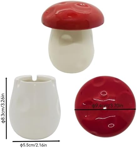 Cute Mushroom Ashtray with Lid for Home and Office