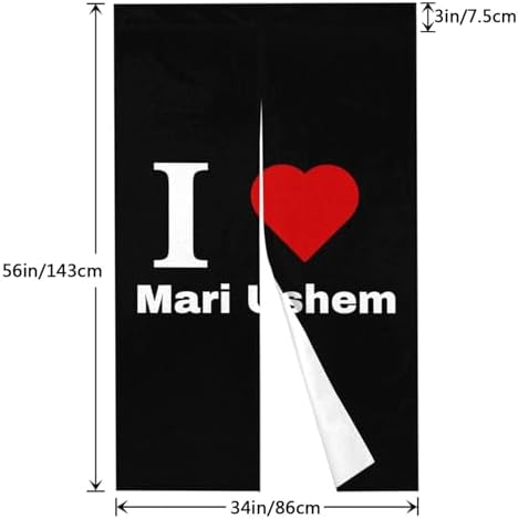 I Love Mari Ushem Blackout Curtains for Doorways and Windows