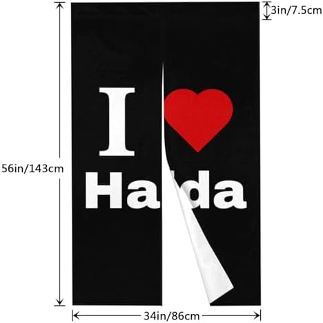 I Love Haida Blackout Curtains Doorway Panels 34x56in