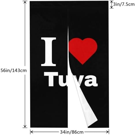 I Love Tuva Blackout Curtains for Doorways and Windows