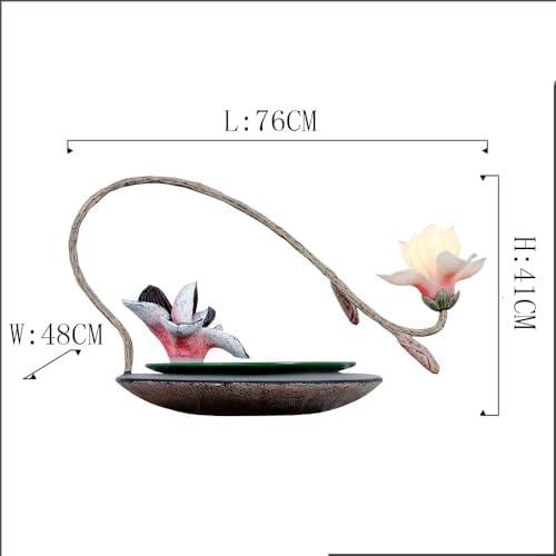 Pink Magnolia Tabletop Fountain with Zen Design