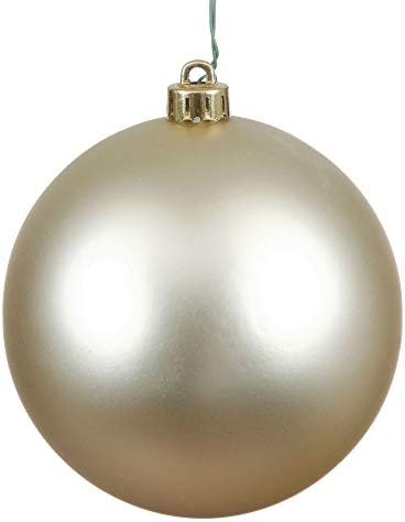 Vickerman 4-Inch Champagne UV Matte Ball Ornaments 6 Per Bag