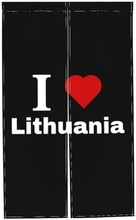 I Love Lithuania Blackout Curtains for Doorways