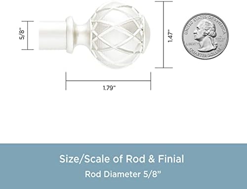 Kenney AZ71813 Decorative Window Curtain Rod with Ball Ends
