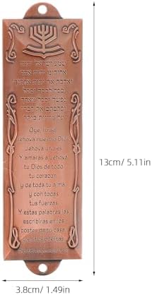LUOZZY Metal Mezuzah Case with Brass Finish and Holy Scroll