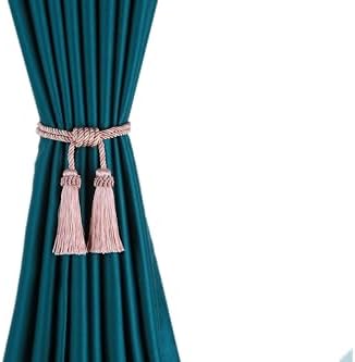 Fenghuangwu Magnetic Curtain Tiebacks Tassel 2 Pack Mix Pink