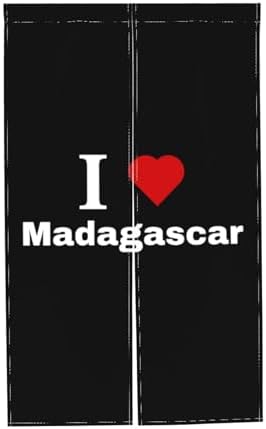 I Love Madagascar Blackout Curtain for Doorway 34x56in