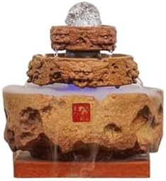 Yellow Ceramic Indoor Fountain Meditation Decor